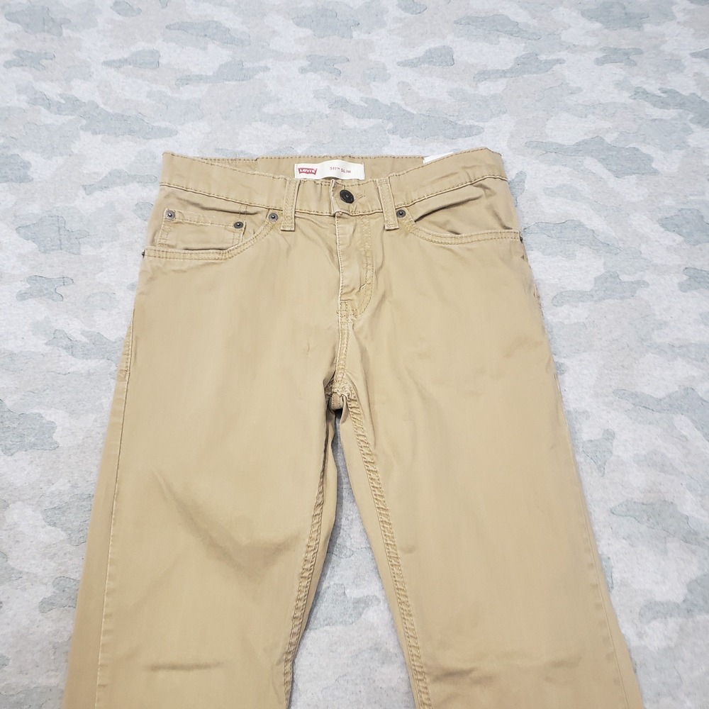 Levi's 511 Pants Youth 28x38 Tan Slim Fit Pockets - Picture 2 of 11